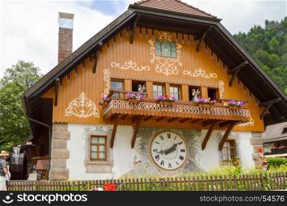 House of the Hofgut Sternen cuckoo. House of the Hofgut Sternen cuckoo in the black forest in Germany