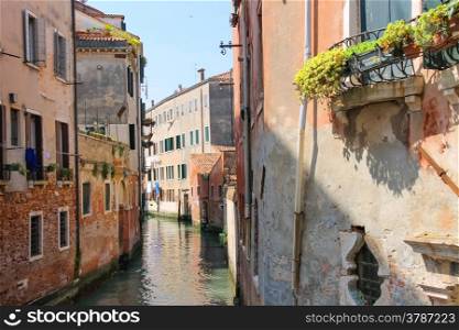 House on a canal in Venice, Italy