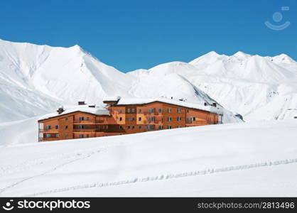 House on the winter day