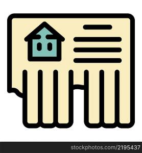 House sale announcement icon. Outline house sale announcement vector icon color flat isolated. House sale announcement icon color outline vector