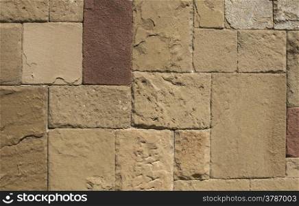 House sandstone facade wall closeup as background