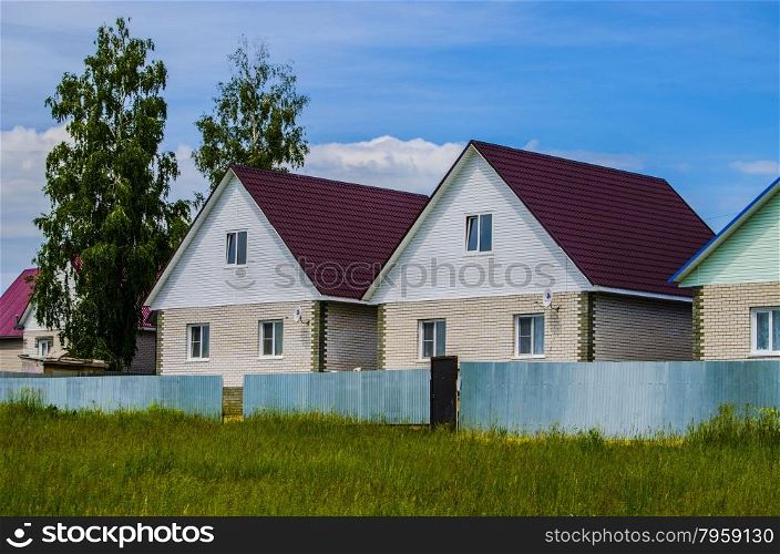 house with brown roof