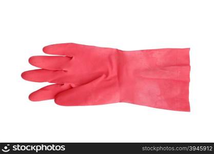 household protective rubber glove isolated on white background (with clipping path)