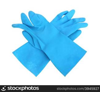 household protective rubber gloves Isolated on white background (with clipping path)