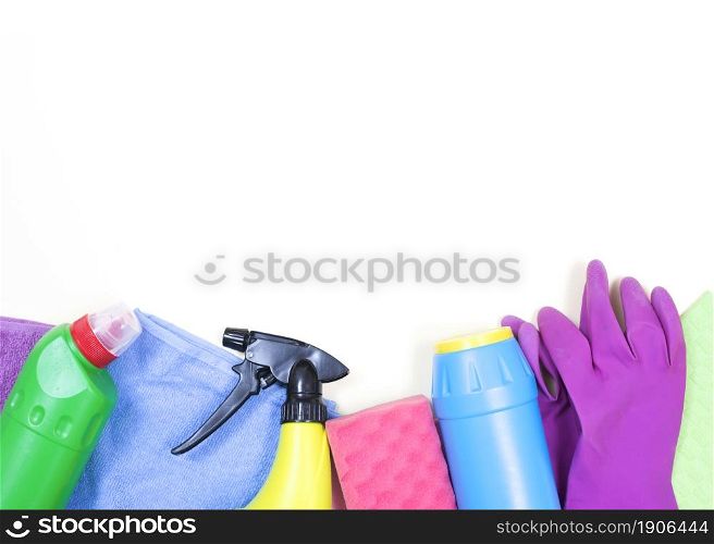 housekeeping concept with cleaning products. High resolution photo. housekeeping concept with cleaning products. High quality photo