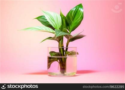 houseplants displayed in ceramic pot isolated background nature concept tropical leaf. Ai generated