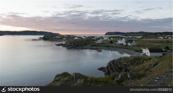 Houses along the coast, Twillingate, South Twillingate Island, Newfoundland And Labrador, Canada