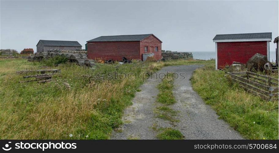 Houses at fishing village, Sally&rsquo;s Cove, Gros Morne National Park, Newfoundland and Labrador, Canada