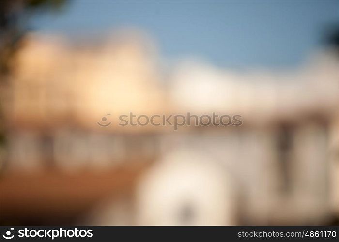 Houses in a city neighborhood to use unfocused background