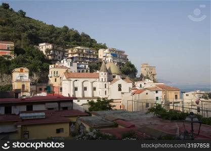 Houses in a town, Vietri sul Mare, Costiera Amalfitana, Salerno, Campania, Italy