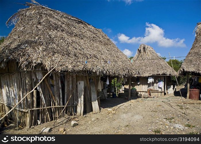 Houses in a village, Hidalgo, Papantla, Veracruz, Mexico