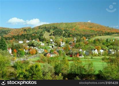 Houses in a village, Lyndonville, Vermont, USA