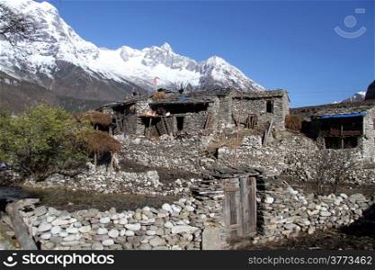 Houses in Samagoon village in Nepal