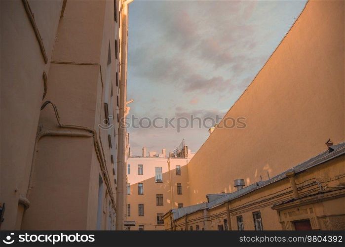 houses in the city of St. Petersburg. Russia