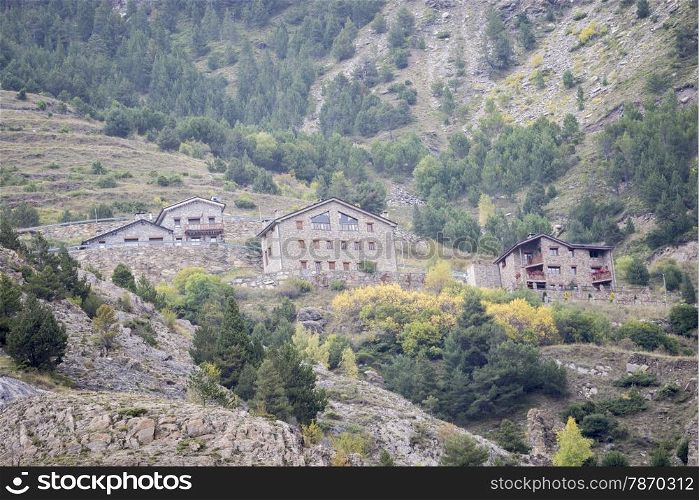 houses in the mountains of Andorra La Vella