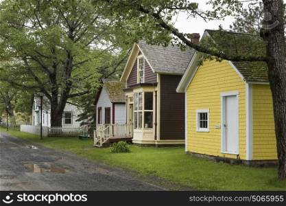 Houses in village, Sherbrooke, Nova Scotia, Canada
