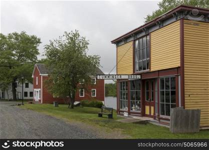 Houses in village, Sherbrooke, Nova Scotia, Canada