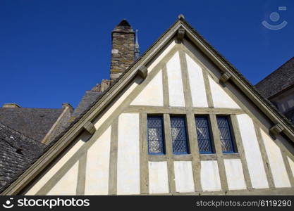 houses inside the mont saint michel in the north of france