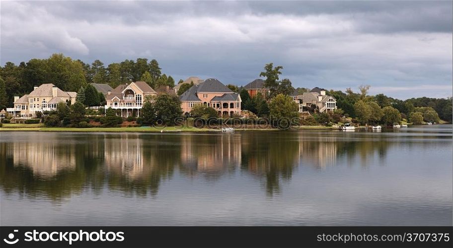 Houses near the lake