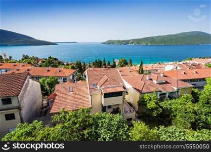 Houses near the sea in Herceg Novi, Montenegro