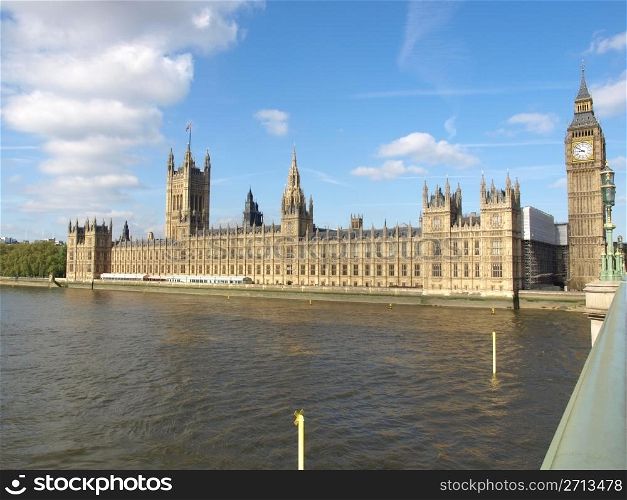Houses of Parliament. Houses of Parliament, Westminster Palace, London gothic architecture