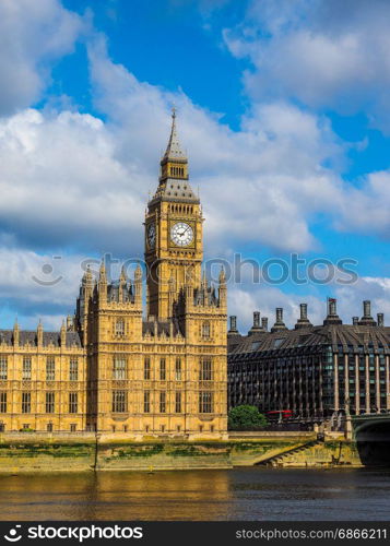 Houses of Parliament in London (hdr). Houses of Parliament aka Westminster Palace of London, UK (high dynamic range)