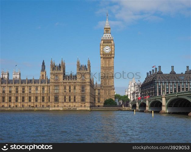 Houses of Parliament in London. Houses of Parliament aka Westminster Palace in London, UK