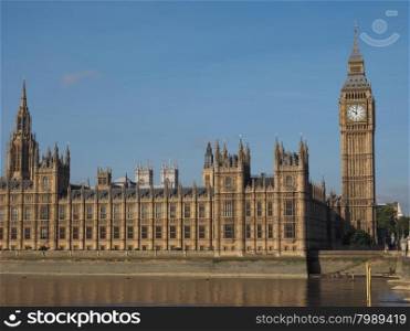 Houses of Parliament in London. Houses of Parliament aka Westminster Palace in London, UK