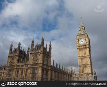 Houses of Parliament in London. Houses of Parliament aka Westminster Palace of London, UK