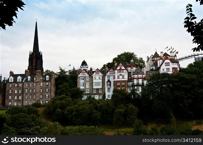 Houses of the old town in Edimburgh, Scotland