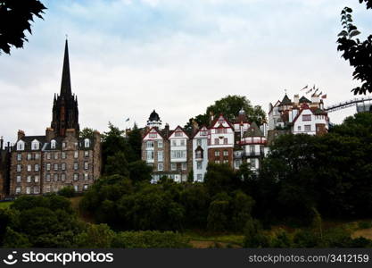 Houses of the old town in Edimburgh, Scotland