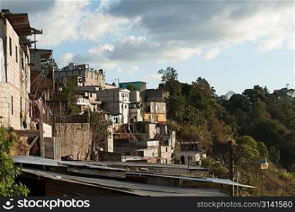 Houses on a hill, Colonia Bethania, Guatemala City, Guatemala