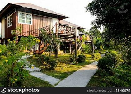 houses on stilts at Phi Phi, Thailand