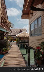 Houses on stilts in the fishing village of Bang Bao, Koh Chang, Thailand