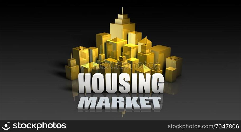 Housing Market Industry Business Concept with Buildings Background. Housing Market