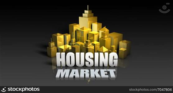 Housing Market Industry Business Concept with Buildings Background. Housing Market