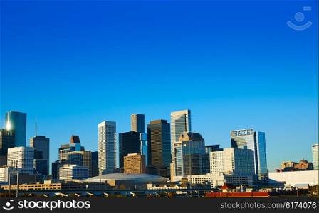 Houston downtown skyline of Texas city in US USA North America