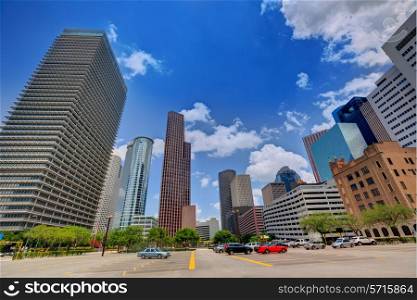 Houston skyline cityscape in Texas US USA