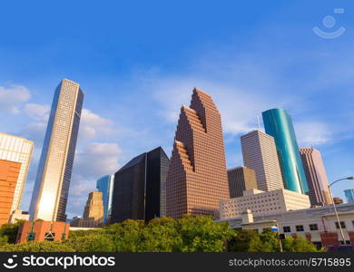 Houston Skyline North view in Texas US USA