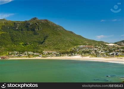 Hout Bay beach coastline on the Cape Peninsula, South Africa