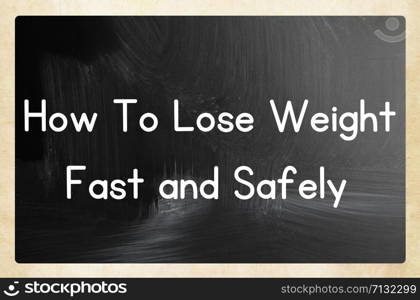 how to lose weight fast and safely