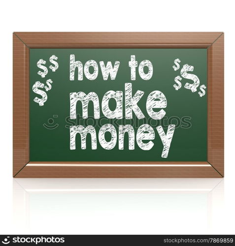 How to Make Money on a chalkboard image with hi-res rendered artwork that could be used for any graphic design.. How to Make Money on a chalkboard