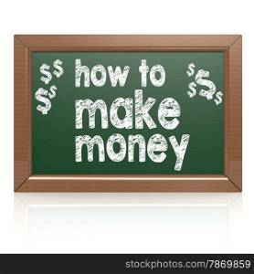 How to Make Money on a chalkboard image with hi-res rendered artwork that could be used for any graphic design.. How to Make Money on a chalkboard