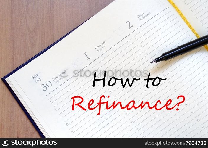 How to refinance business text concept background