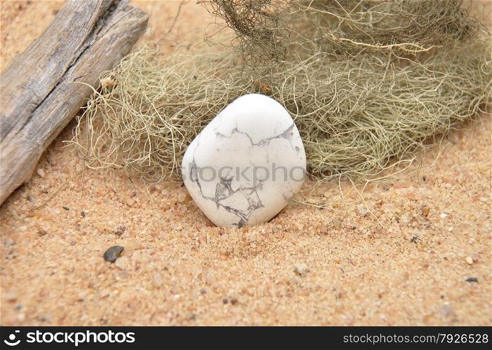 Howlite on beach