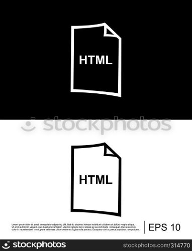html file format icon template