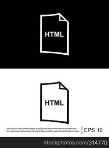 html file format icon template