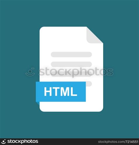 html format file icon symbol. Vector eps10