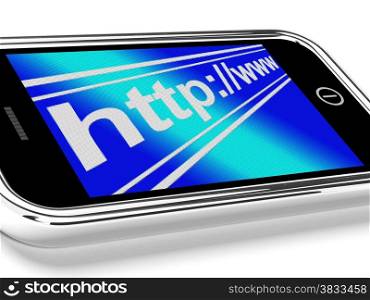 Http Address Shows Online Mobile Websites Or Internet. Http Address Showing Online Mobile Websites Or Internet