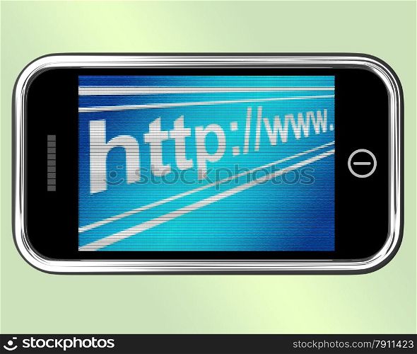 Http Address Shows Online Websites Or Internet. Http Address Showing Online Websites Or Internet